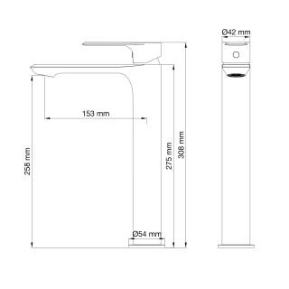 Смеситель для раковины Wonzon & Woghand Brilliant WW-88019079-MB чёрный матовый